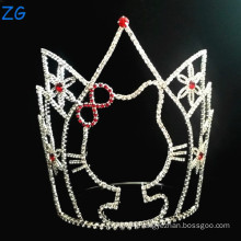 Cute Cat Design Rhinestone Pageant Crown Tiara Kids Tiara